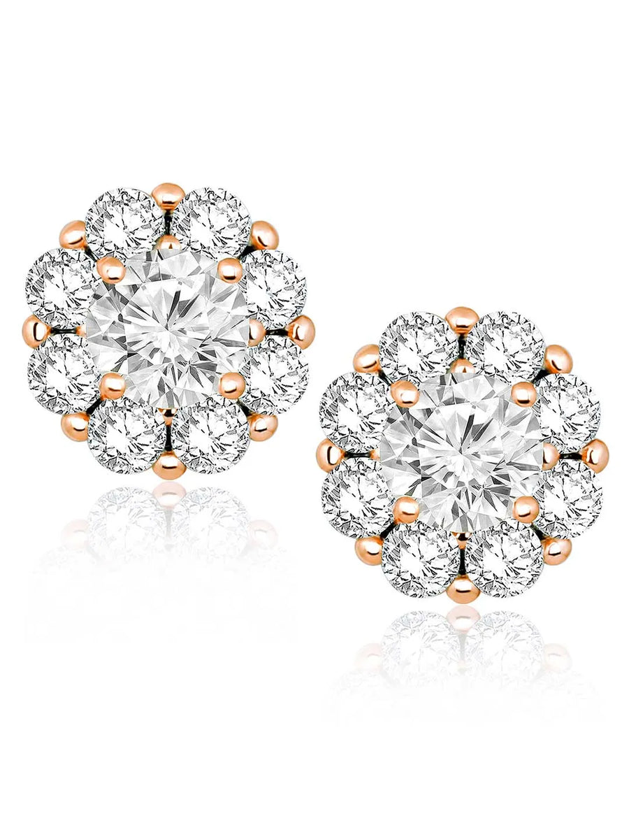 CZ Dazzling Stud Earrings by Peora – Stunning Fashion Jewellery

