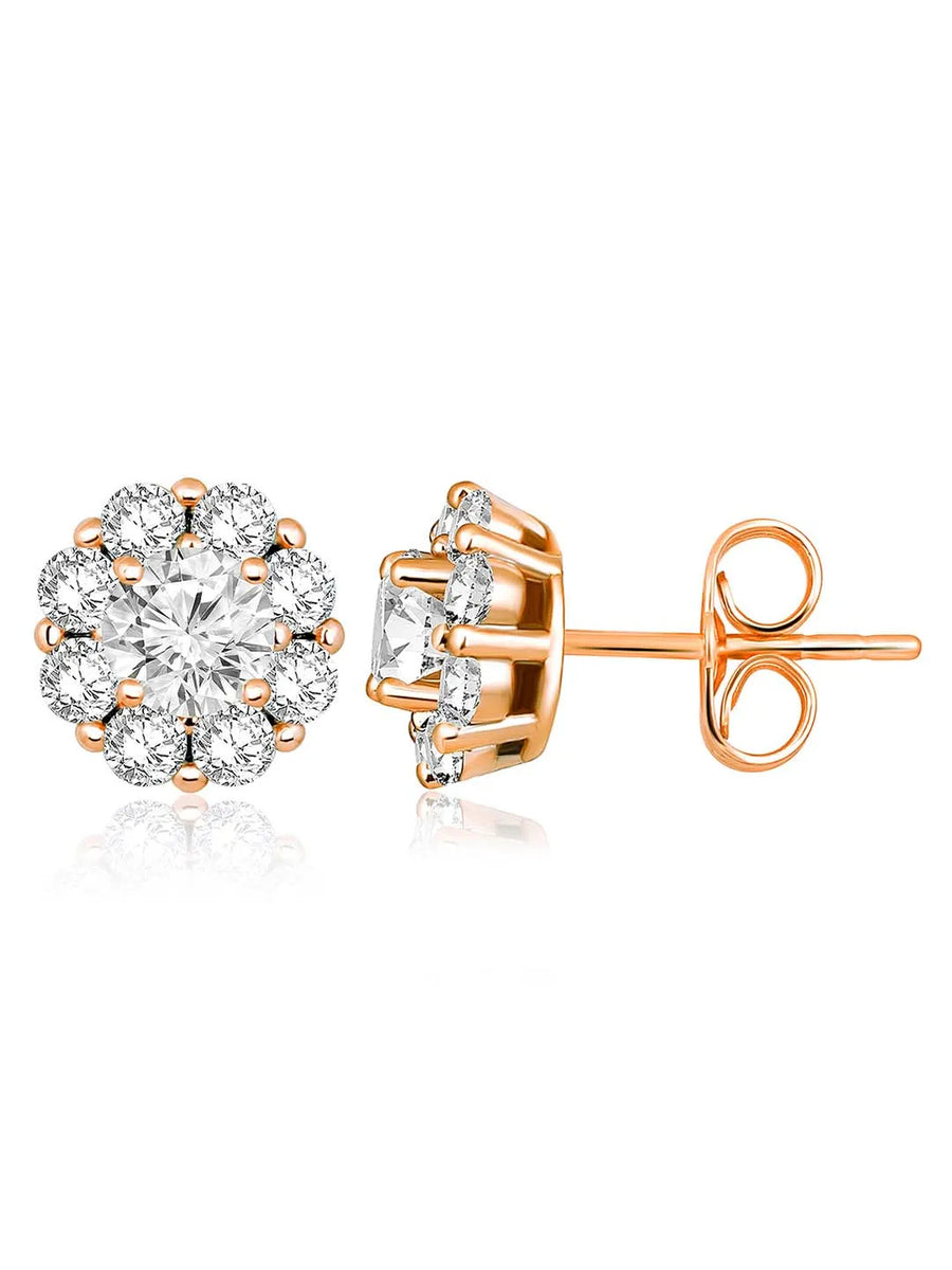 CZ Dazzling Stud Earrings by Peora – Stunning Fashion Jewellery

