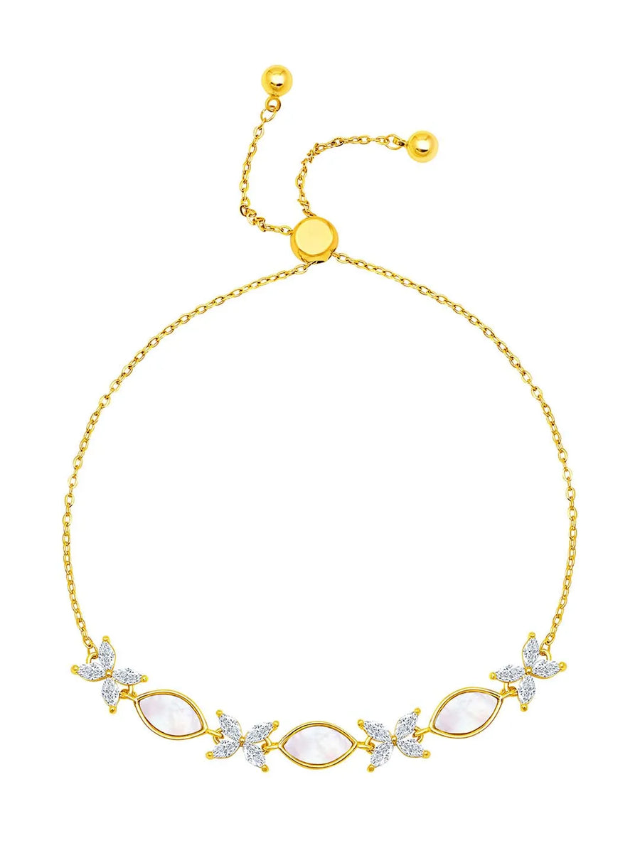Pearl CZ Adjustable Bracelet by Peora – Graceful Fashion Jewellery

