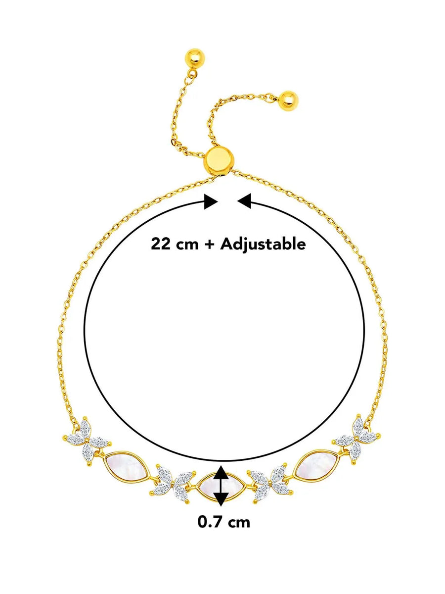 Pearl CZ Adjustable Bracelet by Peora – Graceful Fashion Jewellery

