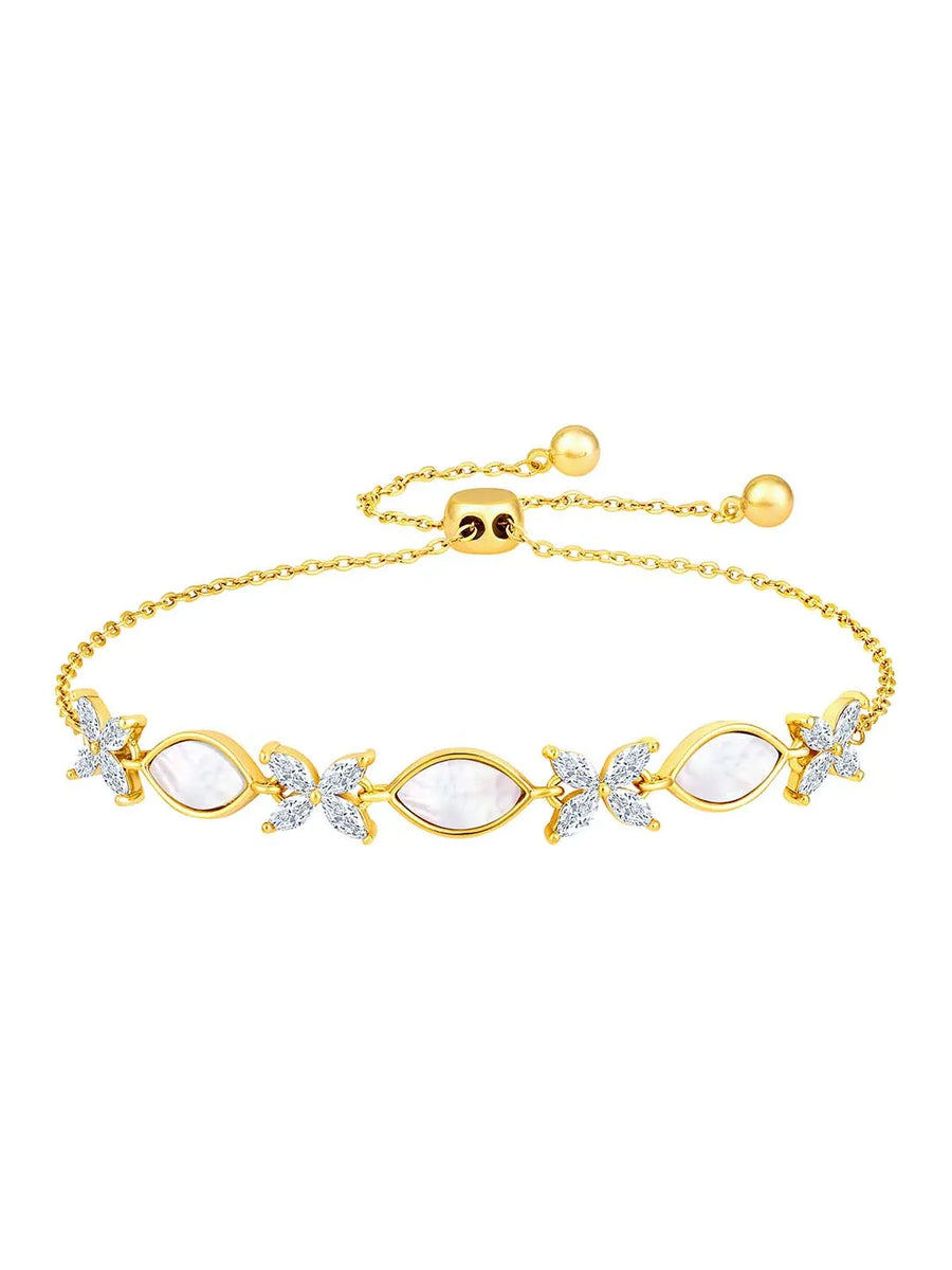Pearl CZ Adjustable Bracelet by Peora – Graceful Fashion Jewellery

