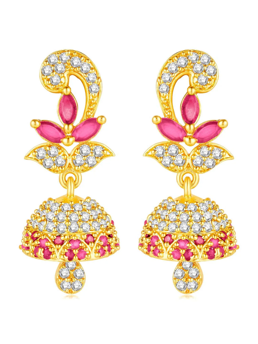 Multi Color CZ Earrings | Peora Colourful CZ Jewellery

