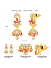 Multi Color CZ Earrings | Peora Colourful CZ Jewellery

