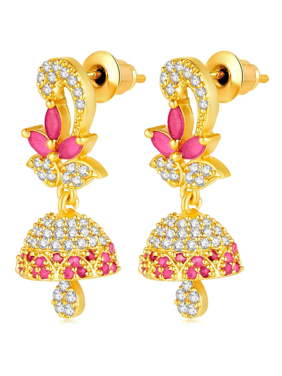 Multi Color CZ Earrings | Peora Colourful CZ Jewellery

