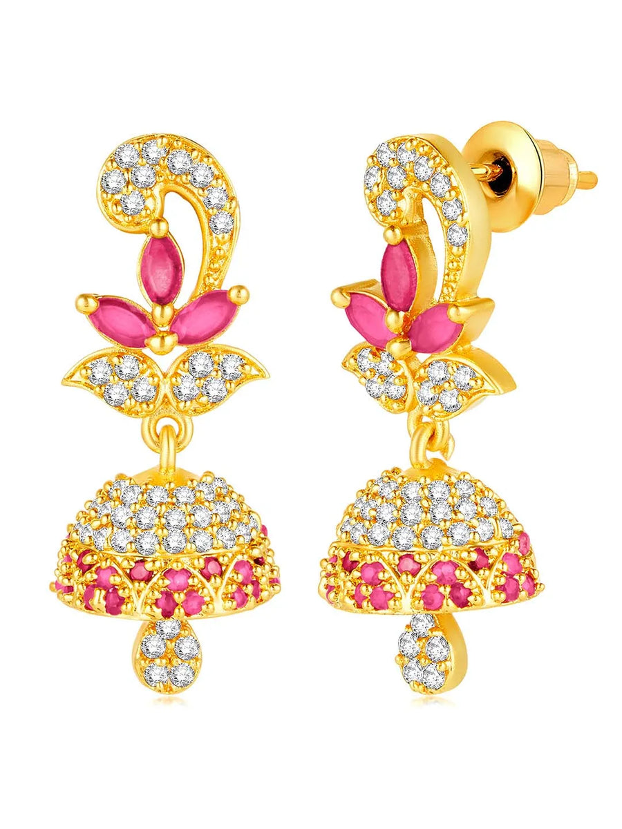 Multi Color CZ Earrings | Peora Colourful CZ Jewellery

