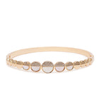 CZ Circular Motif Kada Bracelet in Gold featuring Cubic Zirconia kada bracelet  
