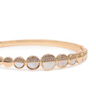 CZ Circular Motif Kada Bracelet in Gold featuring Cubic Zirconia kada bracelet  
