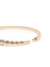 CZ Circular Motif Kada Bracelet in Gold featuring Cubic Zirconia kada bracelet  
