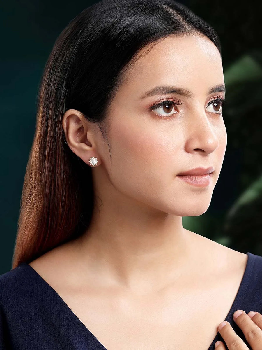 Classic CZ Stud Earrings by Peora – Timeless Fashion Jewellery

