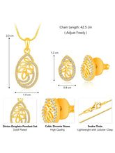 Timeless Divine Droplets CZ Pendant Set