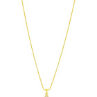 Timeless Divine Droplets CZ Pendant Set. Gold-plating pendant necklace and earrings set, leaf accent with cubic zirconia stones by Peora.