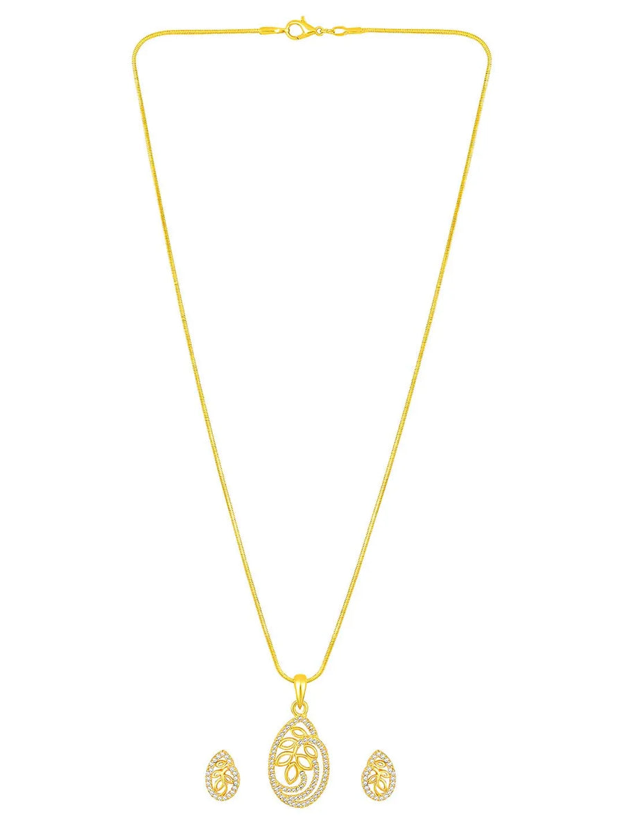 Timeless Divine Droplets CZ Pendant Set