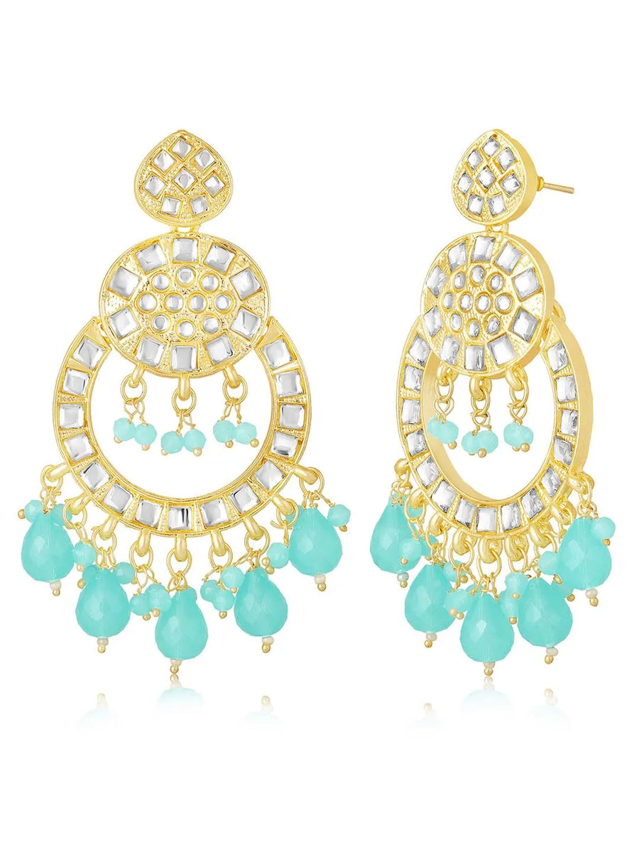 Earrings of Teal Radiance – Vibrant Jewellery by Peora