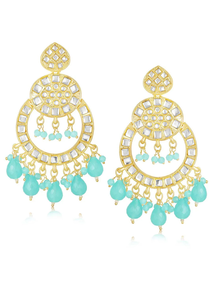 Earrings of Teal Radiance – Vibrant Jewellery by Peora