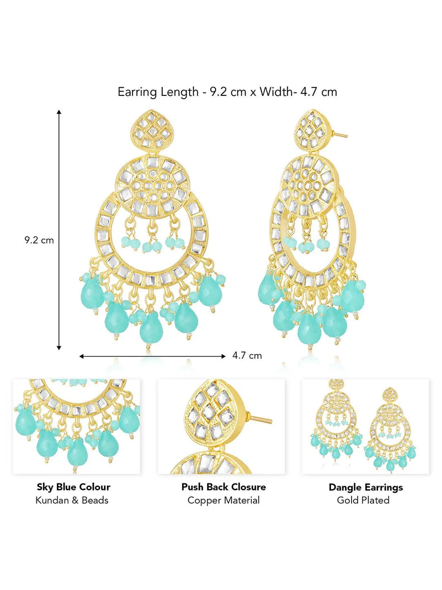 Earrings of Teal Radiance – Vibrant Jewellery by Peora