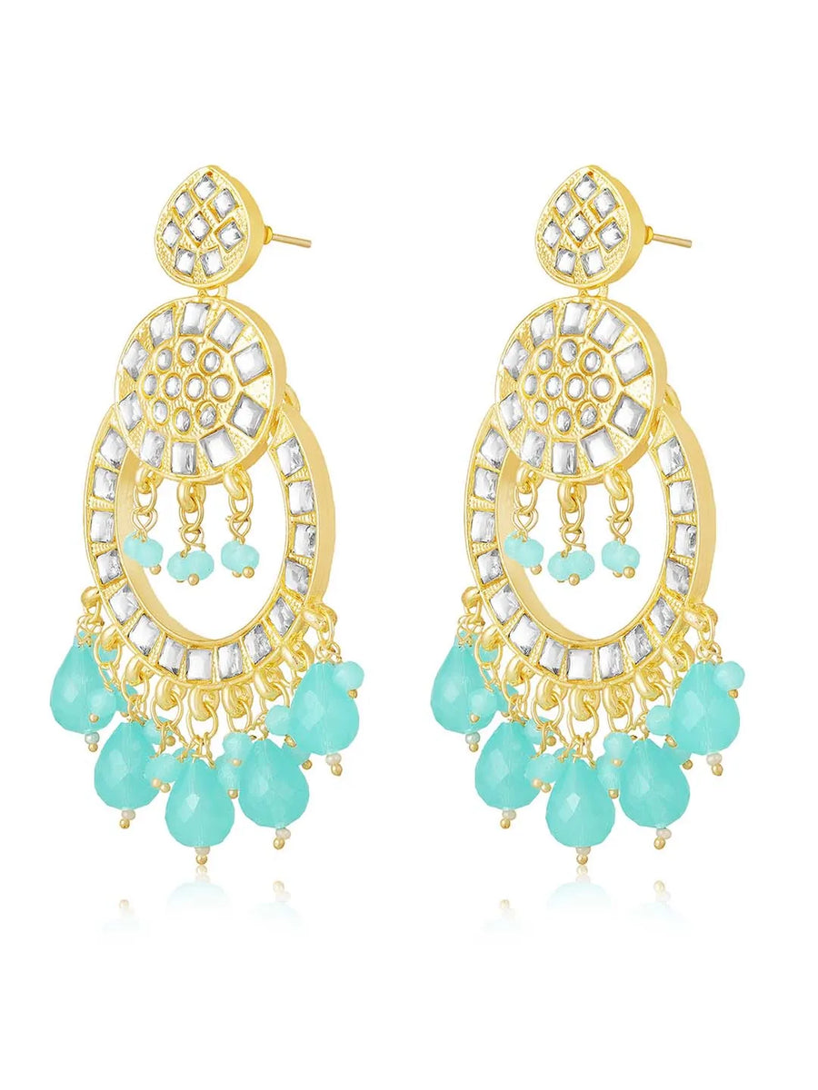 Earrings of Teal Radiance – Vibrant Jewellery by Peora