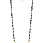 Sparkling CZ Wedding Mangalsutra. A set of sparkling CZ wedding mangalsutra, with earrings, gold colour and cubic zirconia stones.
