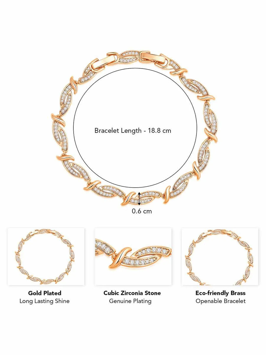 CZ Sleek and Elegant Bracelet by Peora | Minimalist Fashion Jewellery

