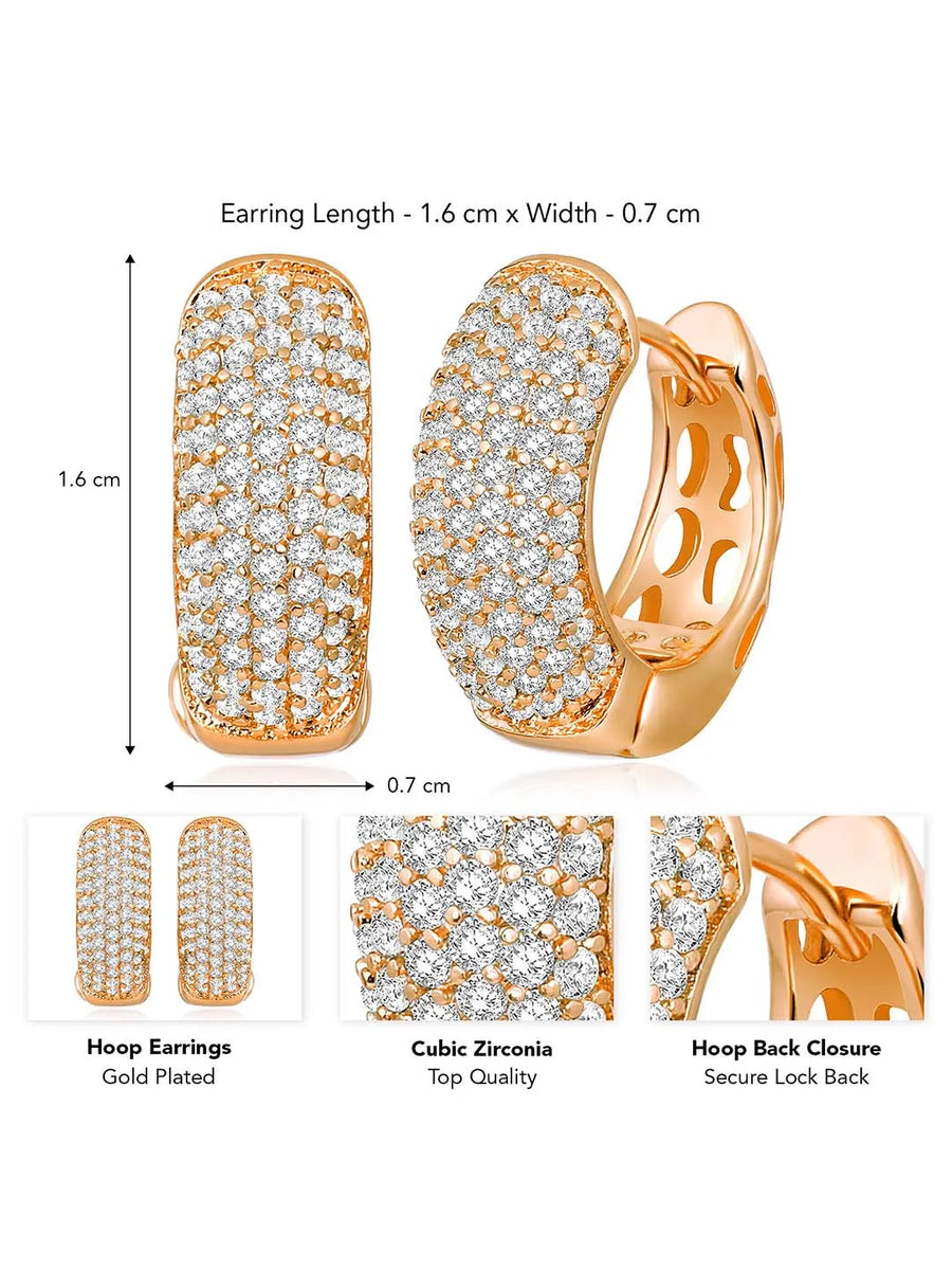 CZ Hoop Earrings by Peora – Stylish Fashion Jewellery

