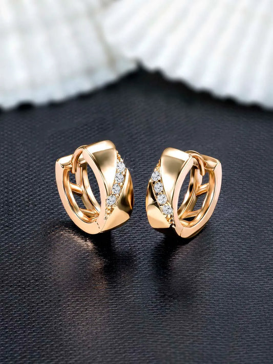 Gilded Grace CZ Hoops by Peora – Luxurious Fashion Jewellery

