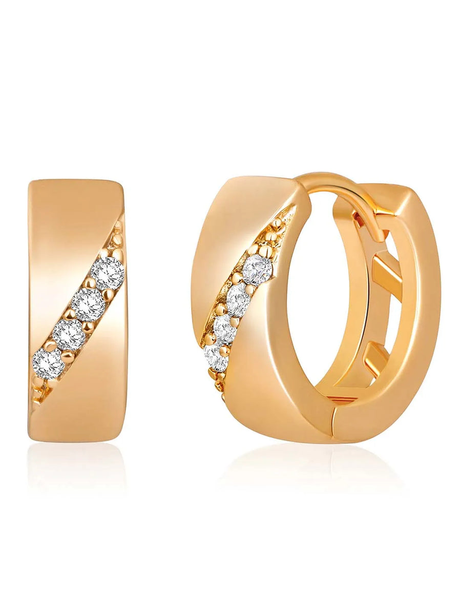 Gilded Grace CZ Hoops by Peora – Luxurious Fashion Jewellery

