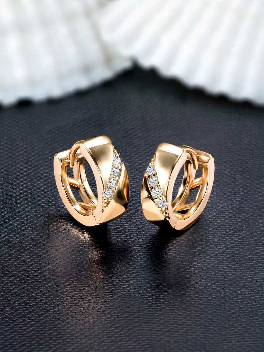 Gilded Grace CZ Hoops by Peora – Luxurious Fashion Jewellery

