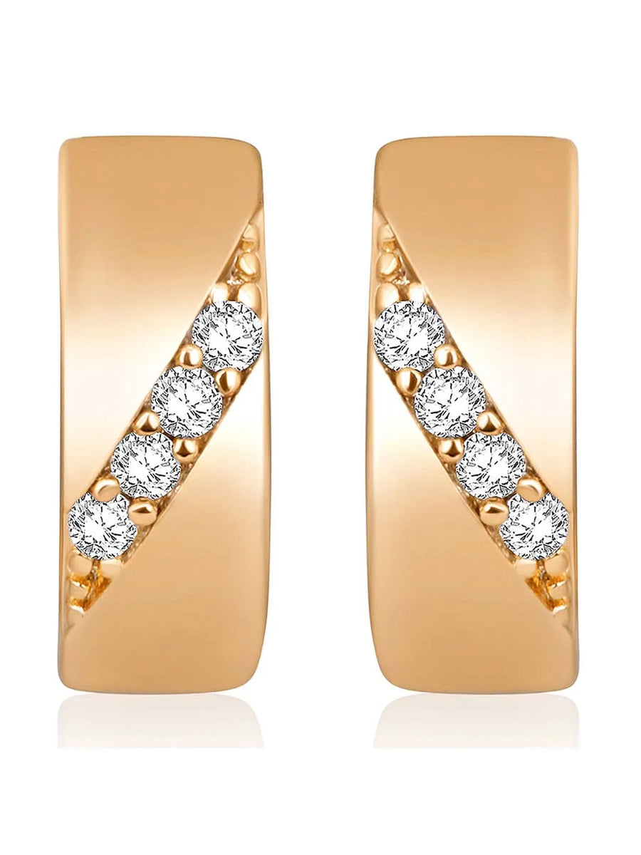 Gilded Grace CZ Hoops by Peora – Luxurious Fashion Jewellery

