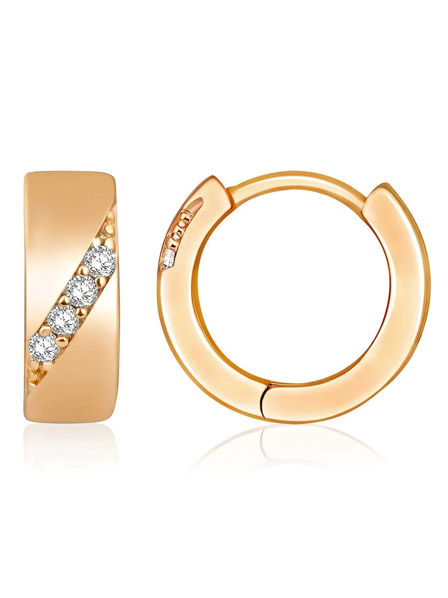 Gilded Grace CZ Hoops by Peora – Luxurious Fashion Jewellery


