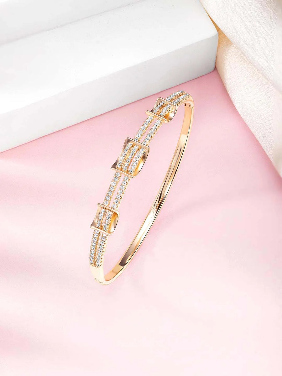 Glistening Grace CZ Kada by Peora – Elegant Fashion Jewellery