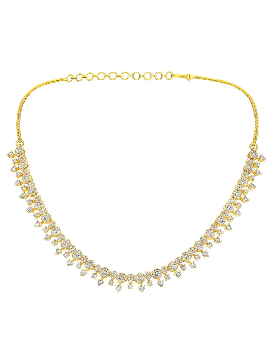 Grace CZ Necklace Set – Elegant Cubic Zirconia Jewellery by Peora
