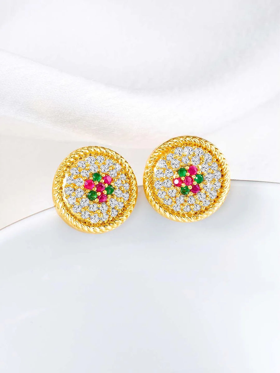 Orbs CZ Stud Earrings – Sparkling Jewellery by Peora
