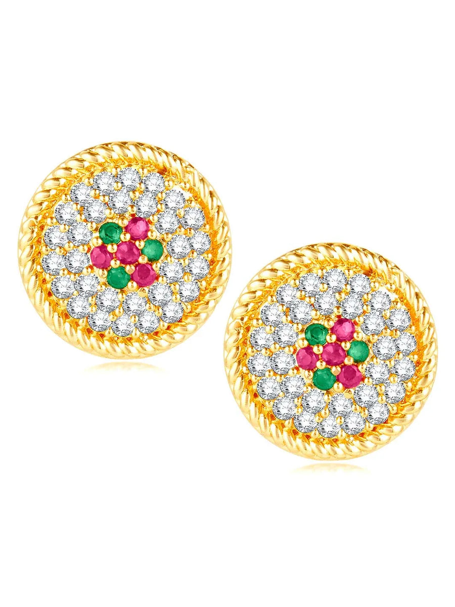 Orbs CZ Stud Earrings – Sparkling Jewellery by Peora