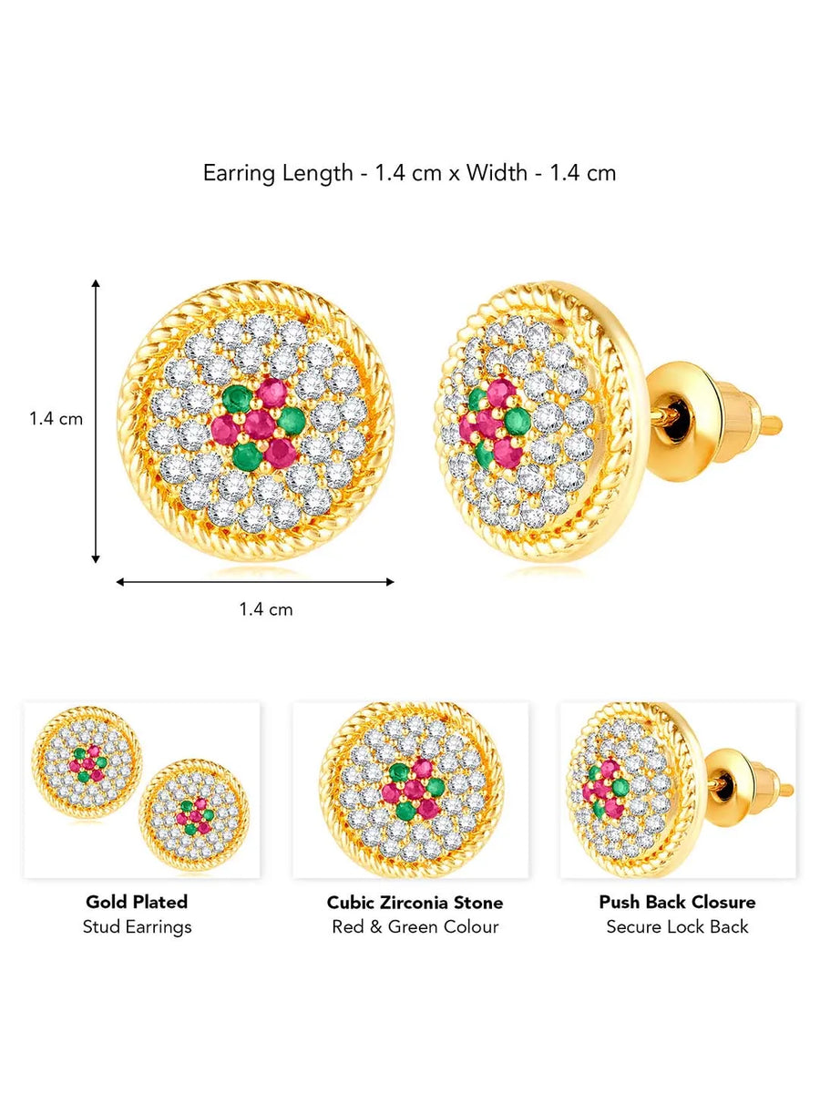Orbs CZ Stud Earrings – Sparkling Jewellery by Peora