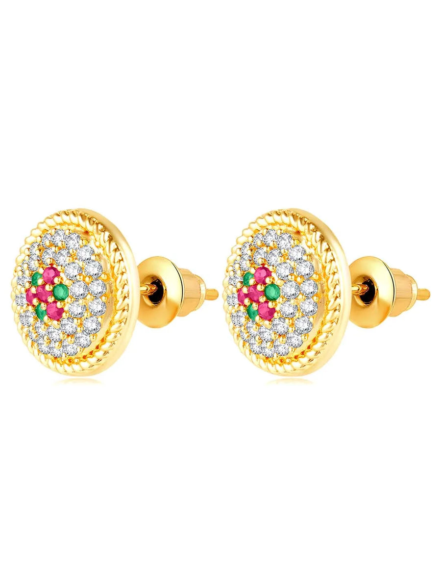 Orbs CZ Stud Earrings – Sparkling Jewellery by Peora