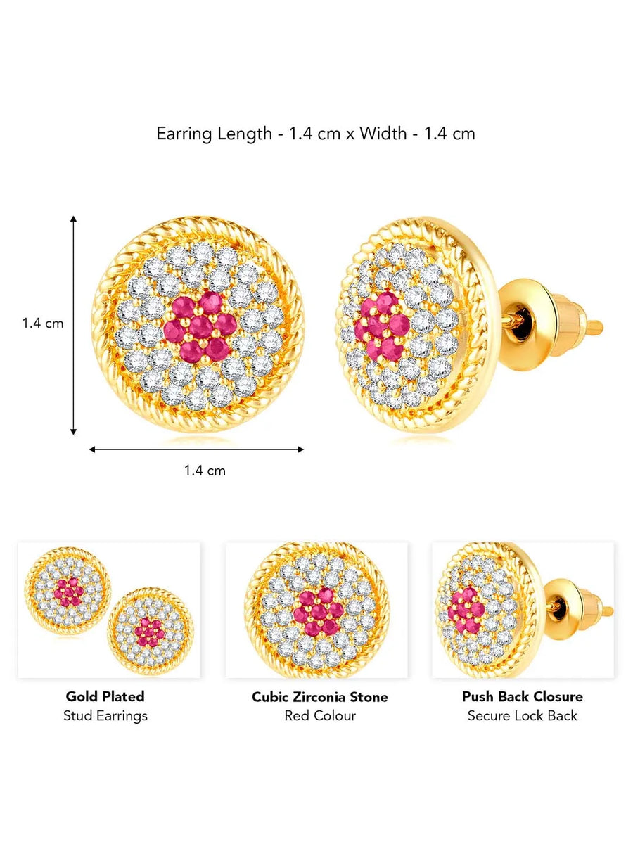 Orbs CZ Stud Earrings – Sparkling Jewellery by Peora