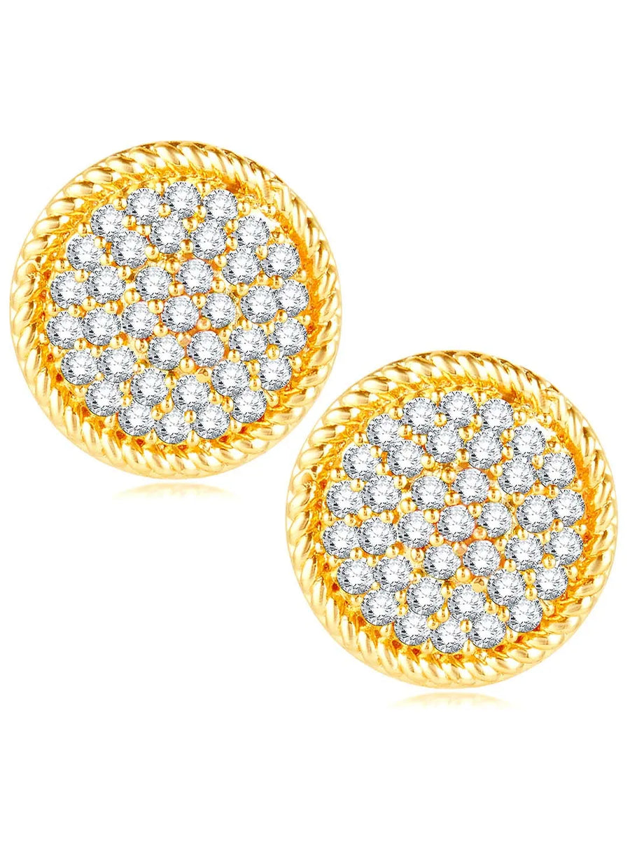 Orbs CZ Stud Earrings – Sparkling Jewellery by Peora