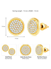 Orbs CZ Stud Earrings – Sparkling Jewellery by Peora
