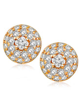 Luminous CZ Radiant Stud Earrings