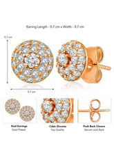 Luminous CZ Radiant Stud Earrings