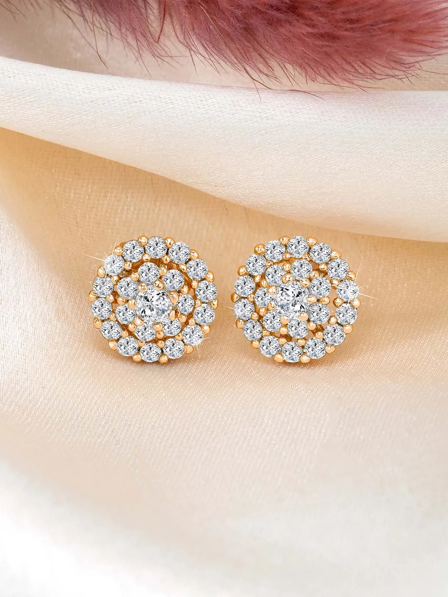 Shine CZ Stud Earrings by Peora – Elegant Fashion Jewellery

