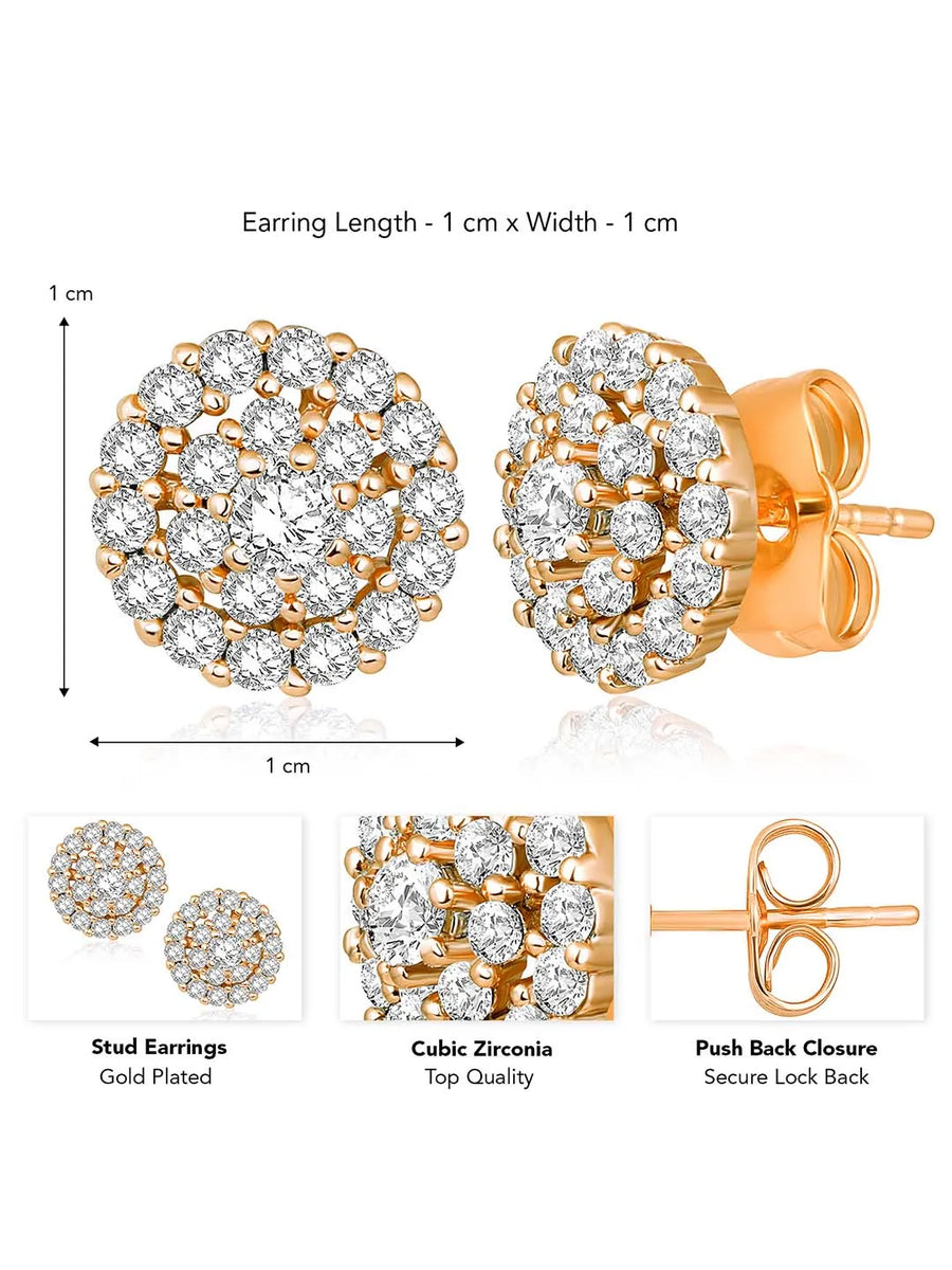 Shine CZ Stud Earrings by Peora – Elegant Fashion Jewellery

