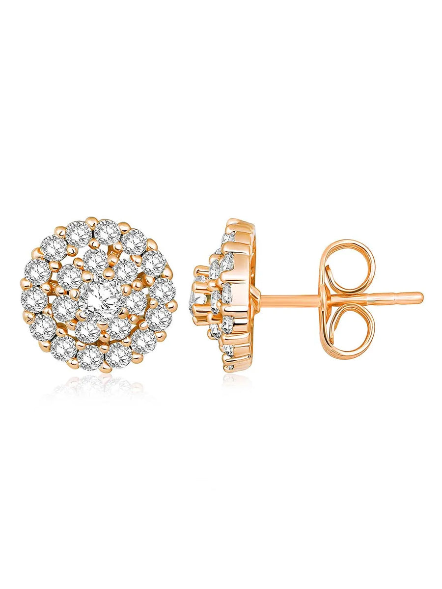Shine CZ Stud Earrings by Peora – Elegant Fashion Jewellery


