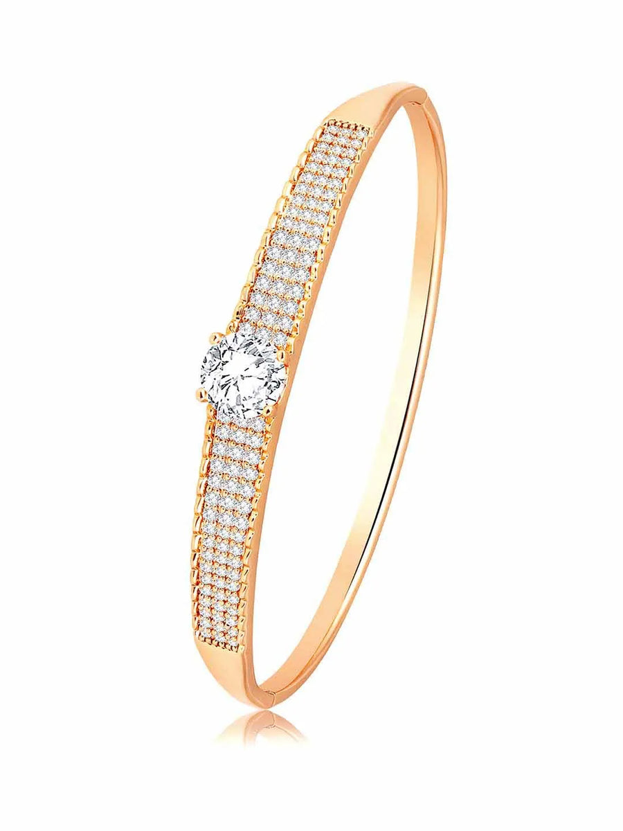 Luster CZ Kada – Sparkling Cubic Zirconia Kada for Women | Peora