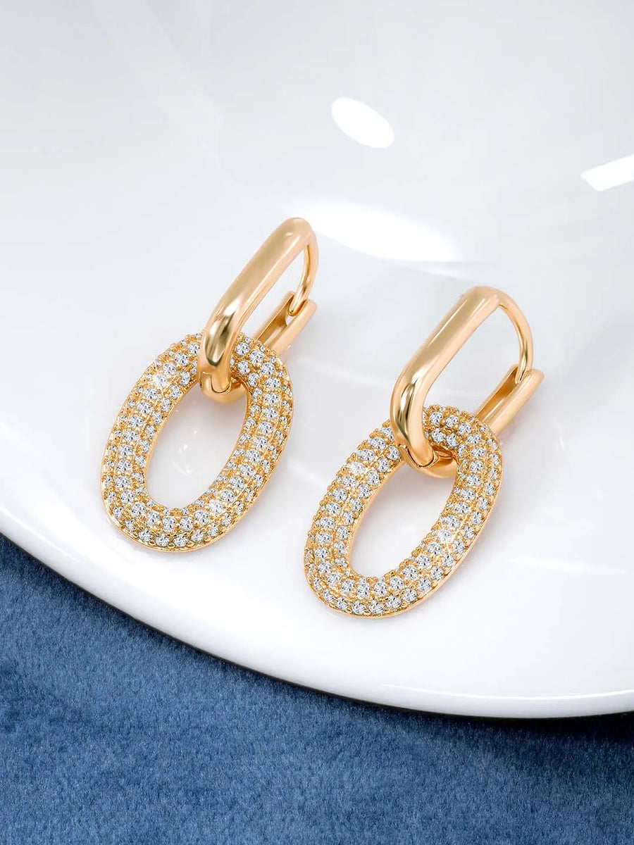 Drop CZ Earrings – Sparkling Cubic Zirconia Jewellery for Women | Peora