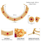 Radiant Glimmer Short Necklace Set - Rani Pink