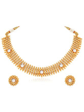 Radiant Glimmer Short Necklace Set - White