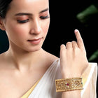 Synthetic Stone Floral Kada by Peora – Stylish Fashion Jewellery

