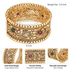 Synthetic Stone Floral Kada by Peora – Stylish Fashion Jewellery

