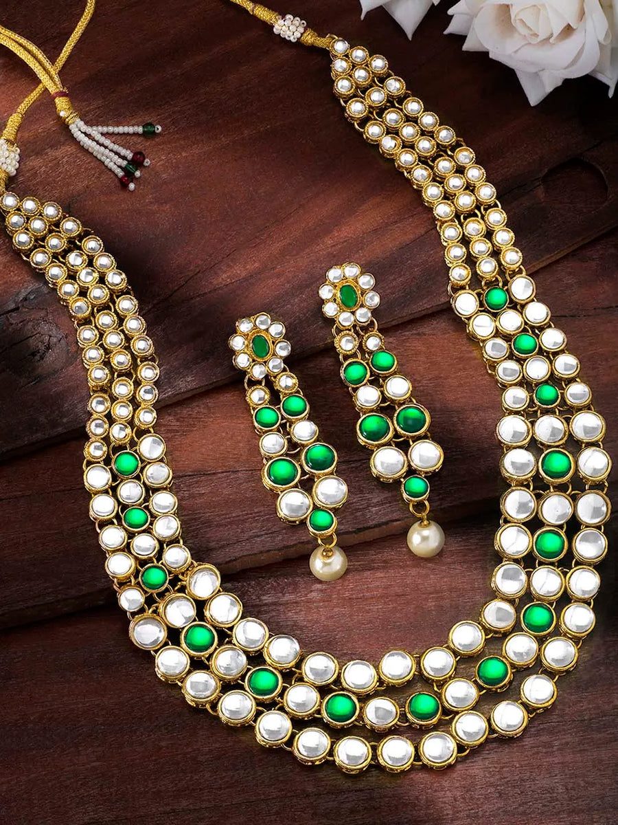 Kundan Necklace Set | Peora Jewellery – Regal Bridal Jewelry