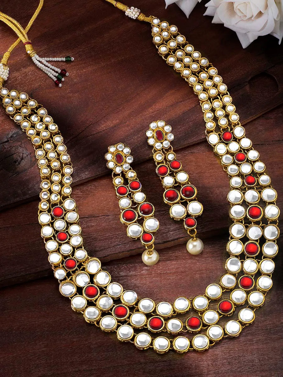 Kundan Necklace Set | Peora Jewellery – Regal Bridal Jewelry